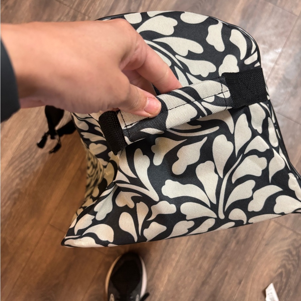 Black and White Patterned Duffel Bag - Picture 5 of 5